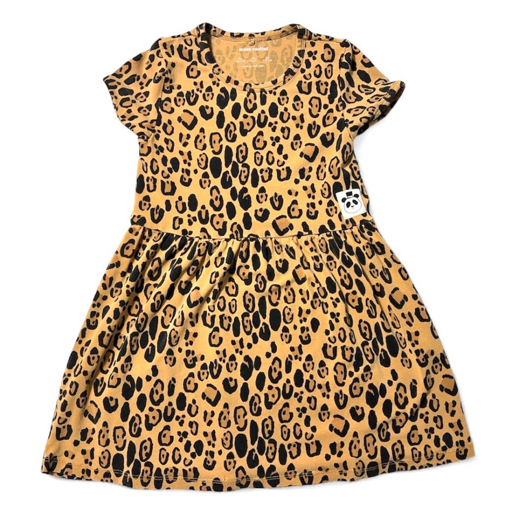 Brown Mini Rodini Leopard Print Dress